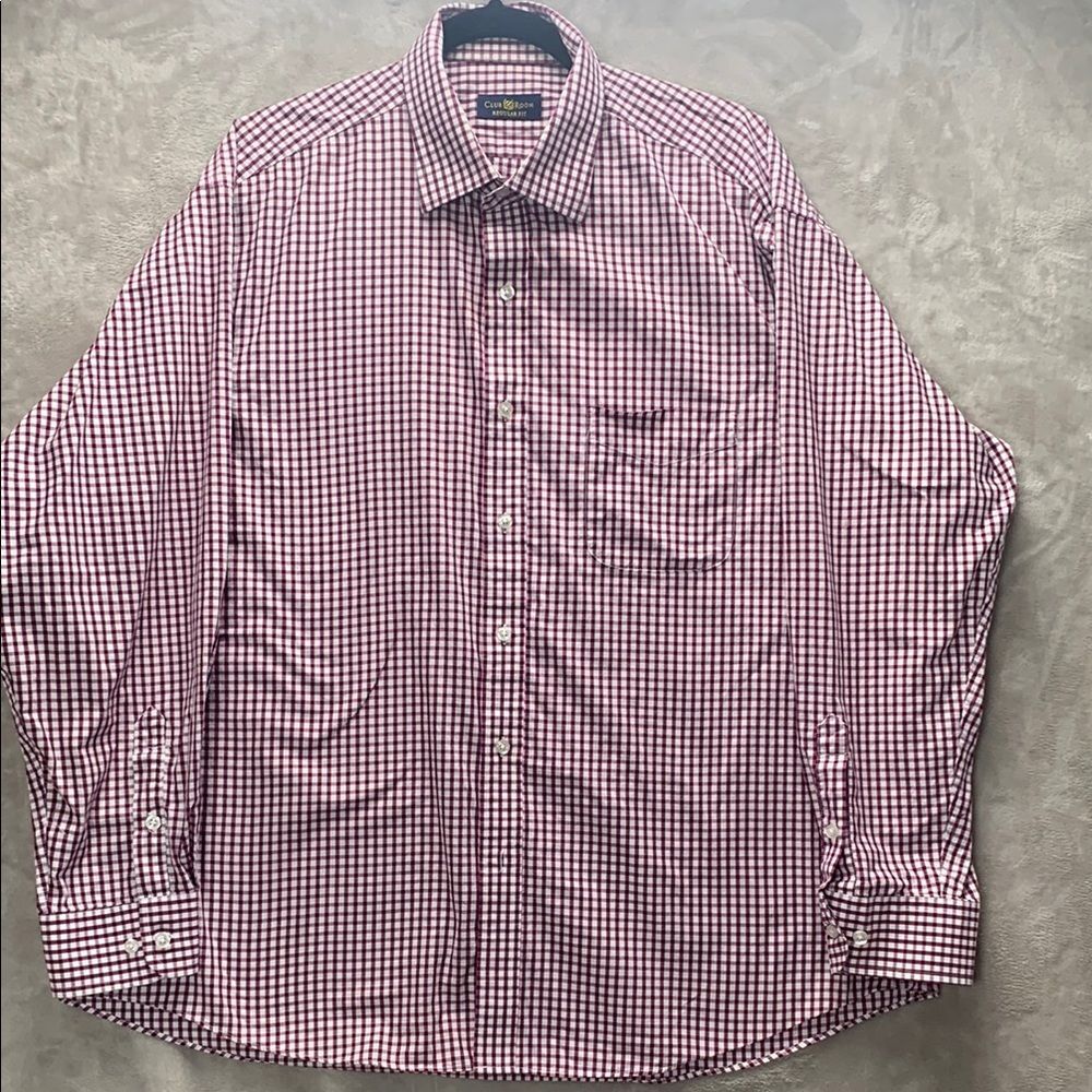 CLUB ROOM | 18 34/35 Men's Regular Fit Long Sleeve Dress Shirt
